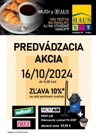 HAUS predvadzacka oktober 2024